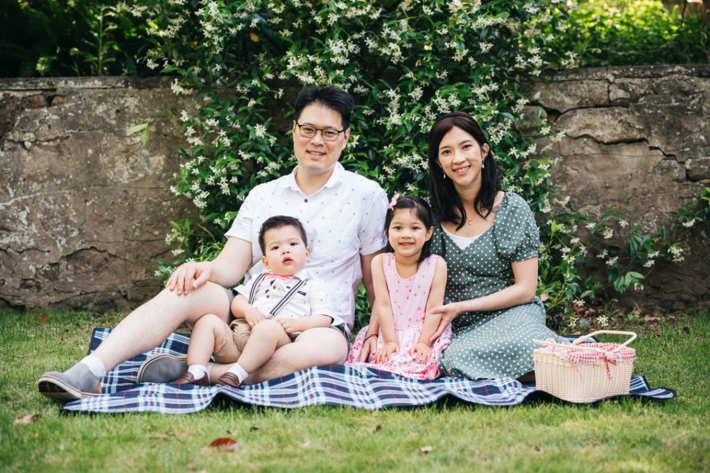 Dr Julie Mok with her family